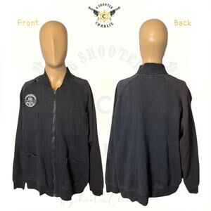 Vintage Y2K ROCAWEAR Zip Up Sweater Men's Size 3XL Gray Cozy Jacket w/ Pockets